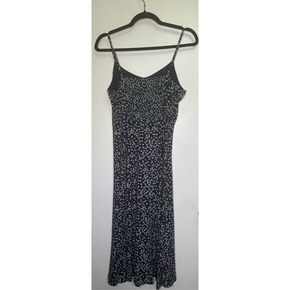 Loft Navy Blue Daisy Print Midi Sun Dress size 4NWT - Picture 9 of 12